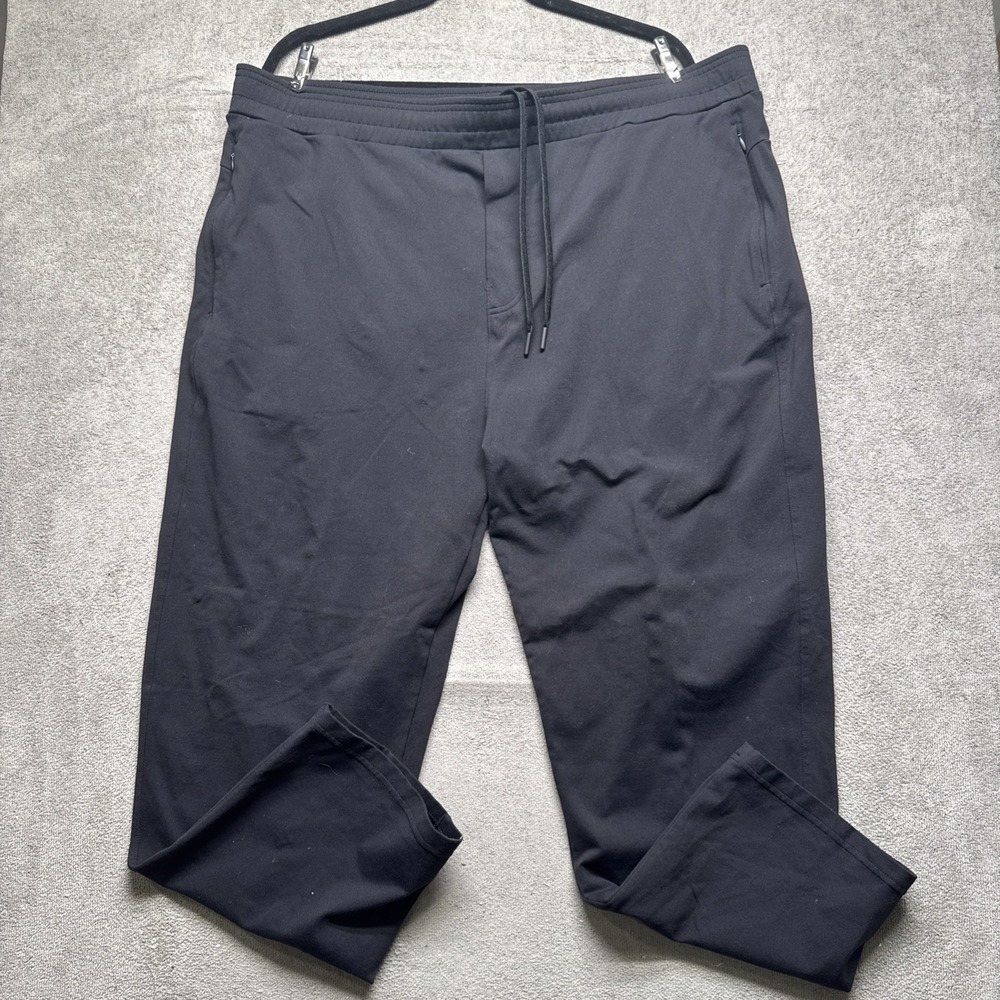 Public Rec Men's Black All Day Every Day Pants Stretch Tapered Drawstring 44x28
